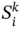 upper S Subscript i Superscript k