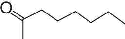 A molecular structure of a caprylic aldehyde.