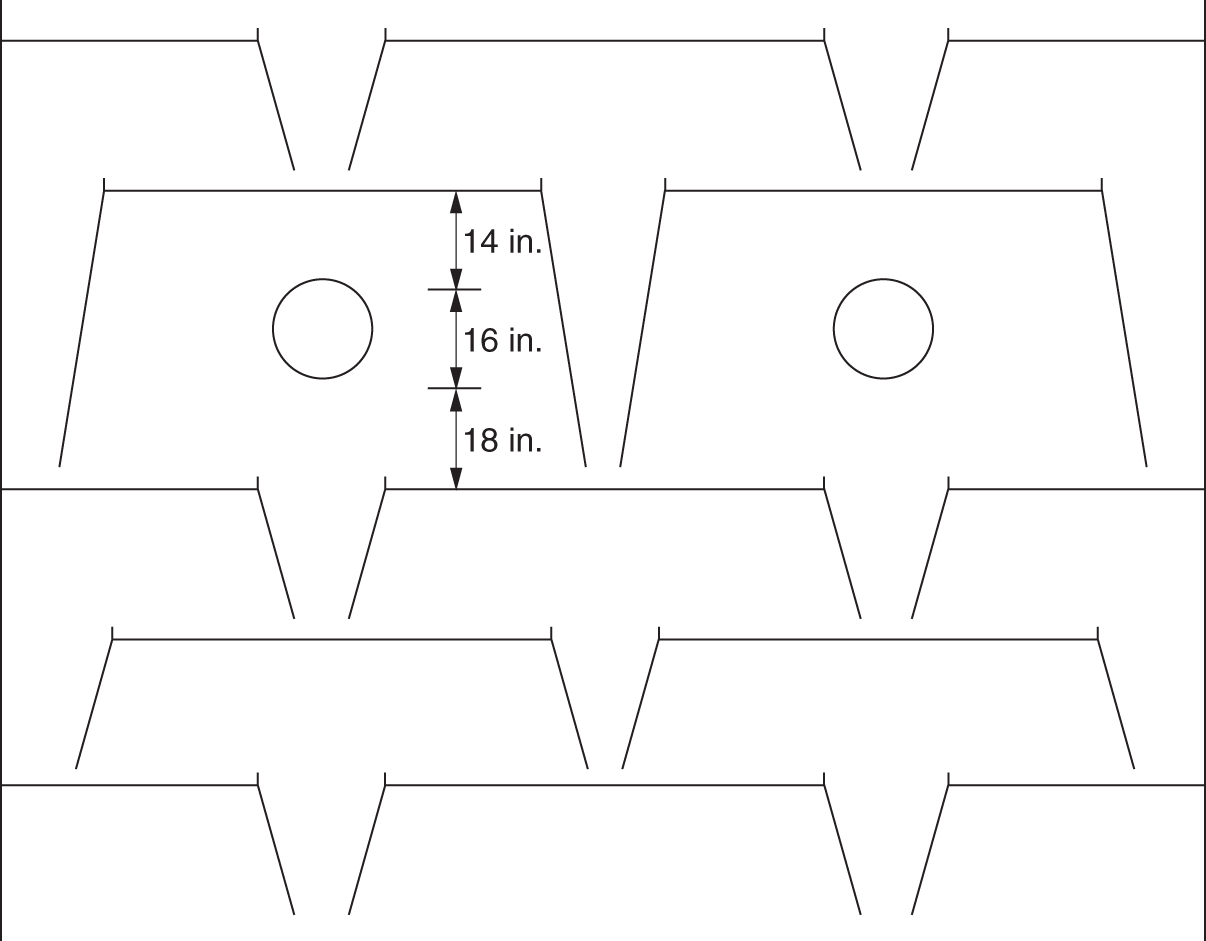 A schematic layout illustrates fully open the valve from the draw line to the sample container and to throttle the sample container outlet valve. The bottom of the draw nozzles is 18 inches above the tray floor and the spray height reaches 12–15 inches. Vapor approaches a bare nozzle from the sides, from above, and from below, and the flow from below may induce entrainment.