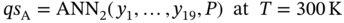 italic q s Subscript normal upper A Baseline equals AN normal upper N 2 left-parenthesis y 1 comma ellipsis comma y 19 comma upper P right-parenthesis a t upper T equals 300 normal upper K