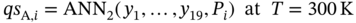 q s Subscript normal upper A comma i Baseline equals AN normal upper N 2 left-parenthesis y 1 comma ellipsis comma y 19 comma upper P Subscript i Baseline right-parenthesis a t upper T equals 300 normal upper K