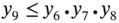 y 9 less-than-or-equal-to y 6 bullet y 7 bullet y 8
