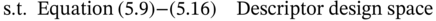 normal s period normal t period Equation left-parenthesis 5.9 right-parenthesis minus left-parenthesis 5.16 right-parenthesis Descriptor design space