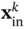 bold x Subscript in Superscript k