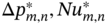 normal upper Delta p Subscript m comma n Superscript asterisk Baseline comma italic upper N u Subscript m comma n Superscript asterisk