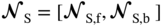 bold-script Subscript normal upper S Baseline equals left-bracket bold-script Subscript normal upper S comma normal f Baseline comma bold-script Subscript normal upper S comma normal b Baseline right-bracket