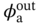 phi Subscript normal a Superscript out