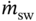 ModifyingAbove m With dot Subscript s w