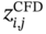 z Subscript i comma j Superscript upper C upper F upper D