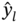 ModifyingAbove y With Ì‚ Subscript l