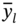 y overbar Subscript l