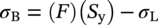 sigma Subscript normal upper B Baseline equals left-parenthesis upper F right-parenthesis left-parenthesis upper S Subscript normal y Baseline right-parenthesis minus sigma Subscript normal upper L
