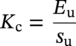 upper K Subscript normal c Baseline equals StartFraction upper E Subscript normal u Baseline Over s Subscript normal u Baseline EndFraction
