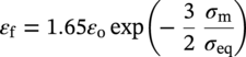 epsilon Subscript normal f Baseline equals 1.65 epsilon Subscript normal o Baseline exp left-parenthesis minus three halves StartFraction sigma Subscript normal m Baseline Over sigma Subscript e q Baseline EndFraction right-parenthesis