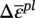 normal upper Delta epsilon overbar Superscript italic p l