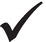 A black check mark.